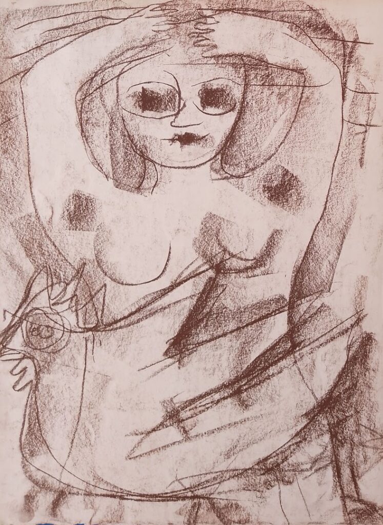 Da Série Estudos sem título, s/d. Sanguínea sobre papel 38 x 29 cm