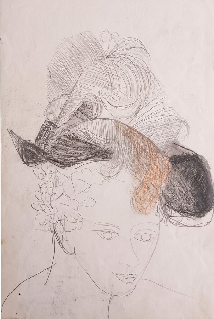 Da Série Estudos sem título, s/d. Grafite, carvão e sanguínea sobre papel