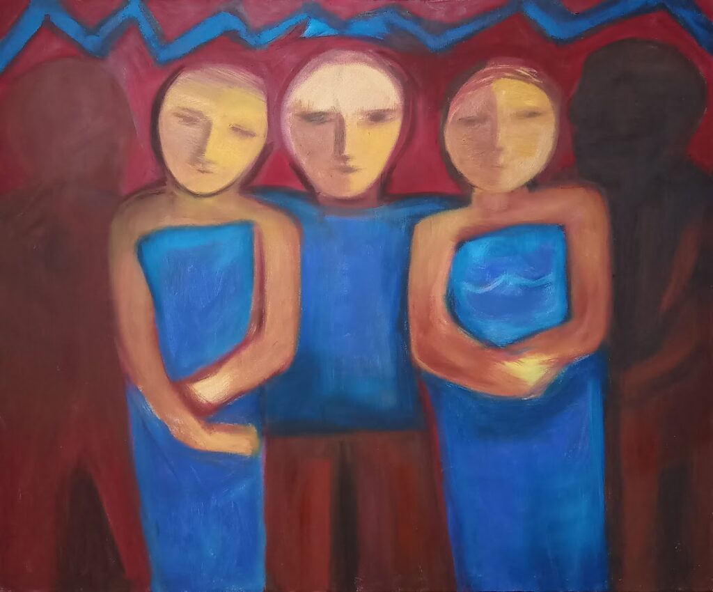 sem título , s/d. Acrílica sobre tela 120 x 140 cm