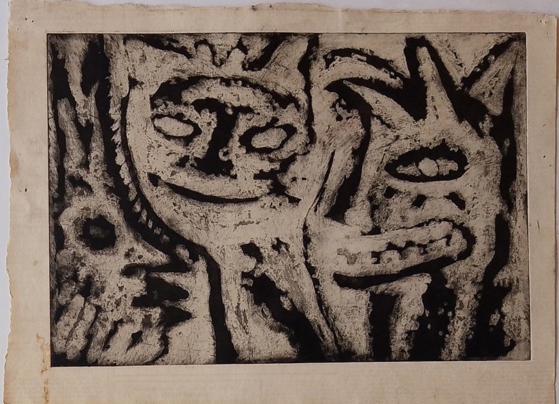 Enfurecidos, s/d. Série Máscaras Gravura em metal sobre papel 19,5 x 29 cm