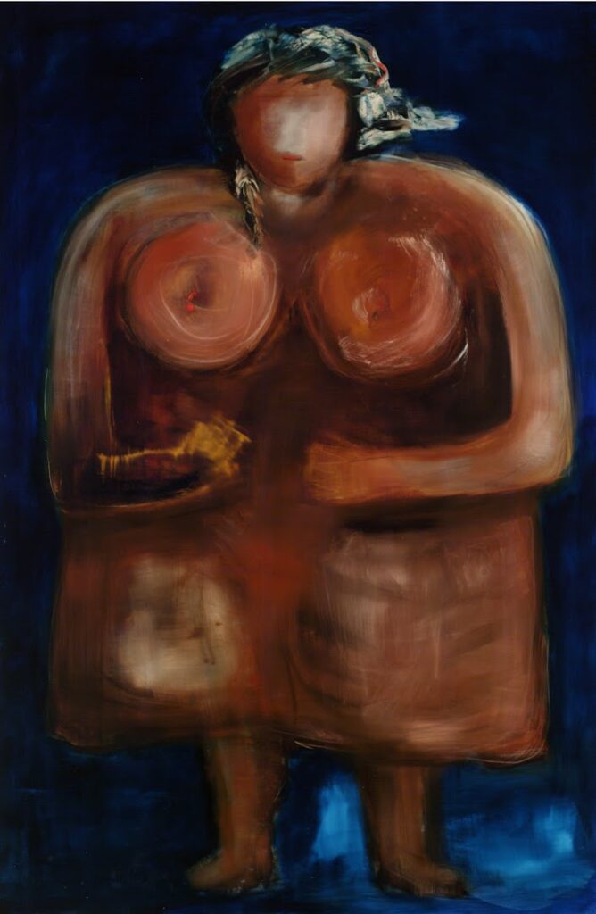 Figura Grande em Marrom, 2004 Série Figuras Óleo sobre tela 180 x 120 cm