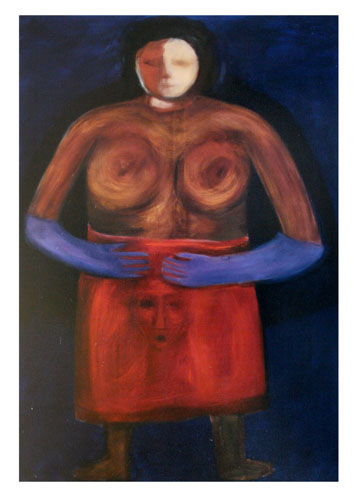 Figura de Luvas, s/d. Série Figuras Óleo sobre tela 190 x 130 cm