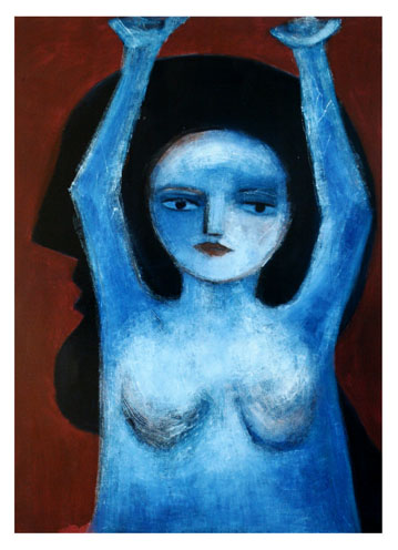 Figuras Azul, s/d. Série Figuras Óleo sobre tela 140 x 100 cm