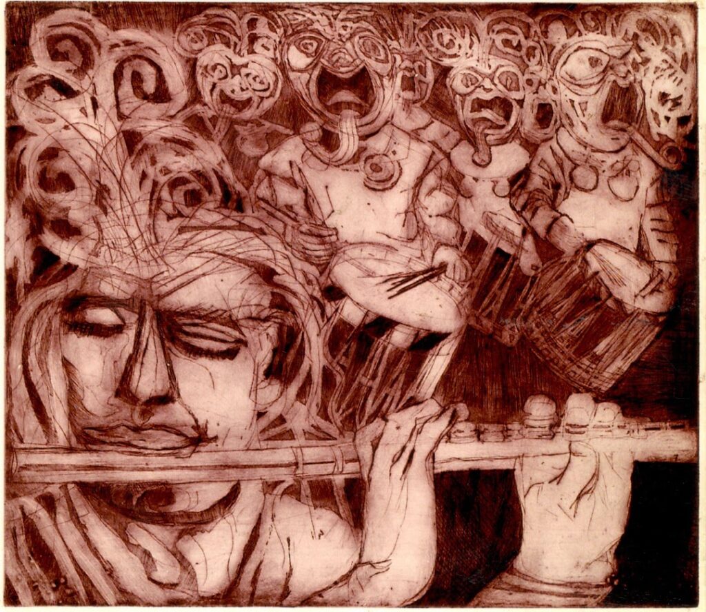 sem título, s/d. Série Músicos Gravura em metal 35 x 3 cm