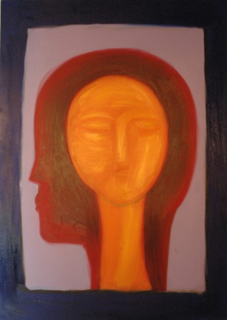 Figuras em Amarelo e Vermelho I, s/d. Série Figuras Óleo sobre tela 140 x 100 cm