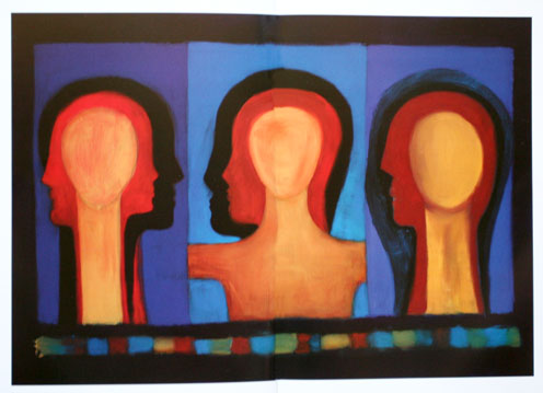 Grupo, 2005 Série Figuras Óleo sobre tela 140 x 200 cm