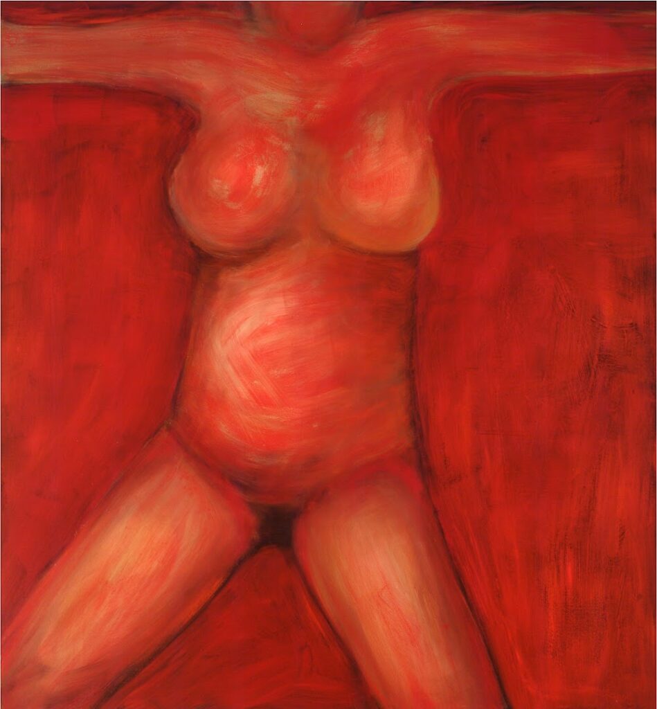 Torso Vermelho , 2004 Série Nus Óleo sobre tela 140 x 130 cm