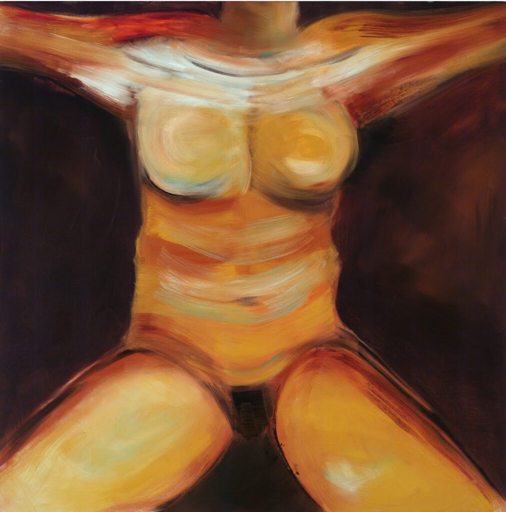 Torso Ocre e Marrom , 2004 Série Nus Óleo sobre tela 130 x 130 cm