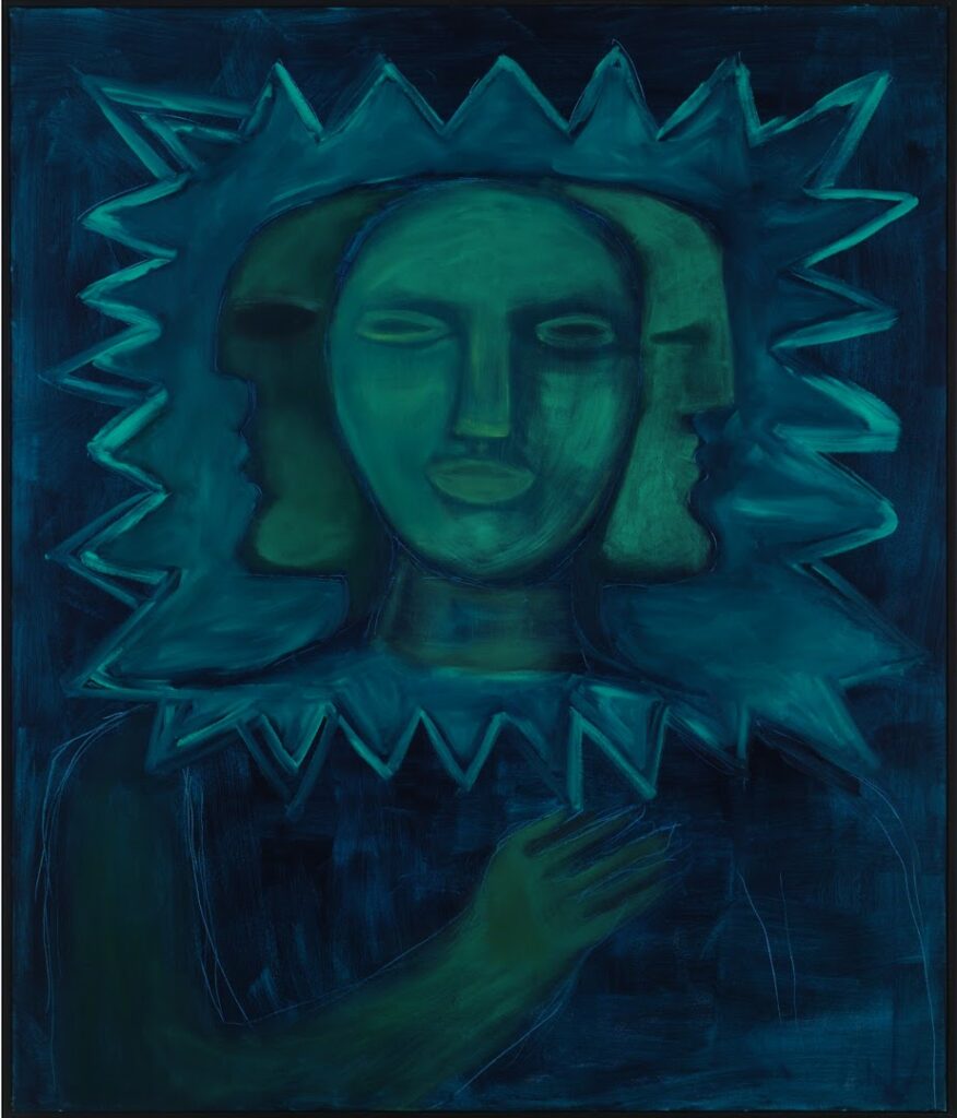 Figuras em Verde, s/d. Série Figuras Óleo sobre tela 130 x 110 cm