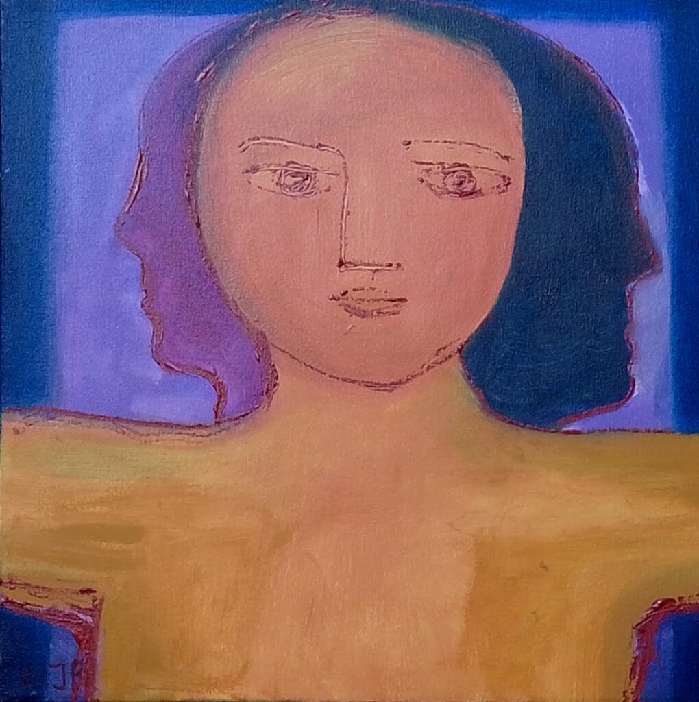 sem título , s/d. Série Figuras Acrílica e óleo sobre tela 40 x 40 cm