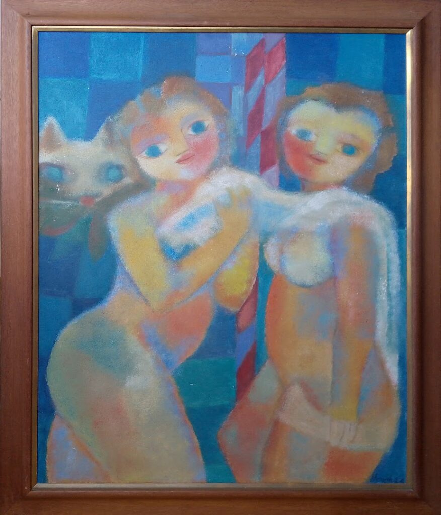 sem título , s/d. Série Meninas Acrílica sobre tela 100 x 80 cm
