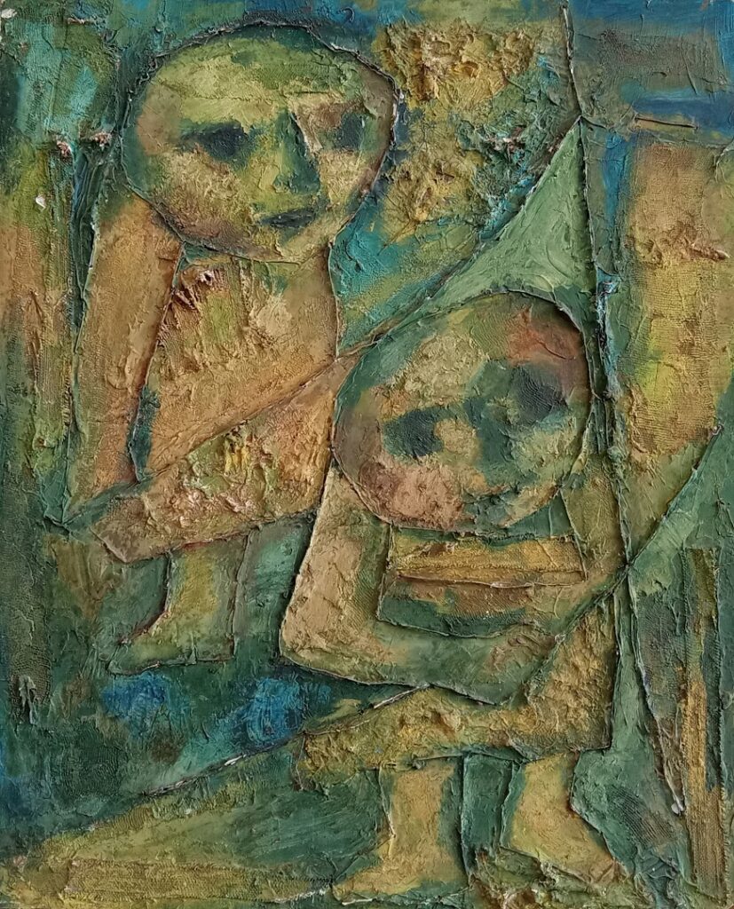 sem título , s/d. Óleo sobre eucatex 60 x 50 cm