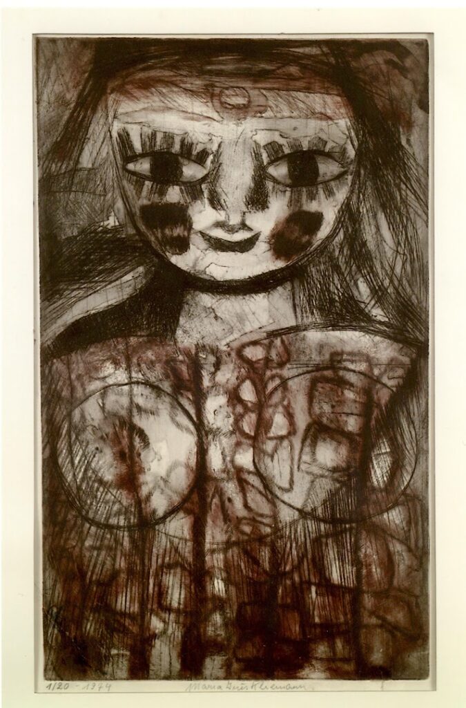 Cabeça de Menina, 1974 Série Meninas Gravura em metal e relevo sobre papel 53 x 32 cm