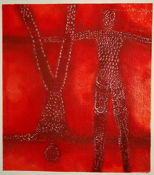 sem título , 2006 Série Face a Face Gravura em metal e relevos sobre papel 39 x 34,5 cm