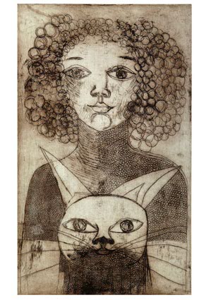 sem título , 1980 Série Meninas Gravura em metal (água-forte sobre papel) 51 x 31 cm