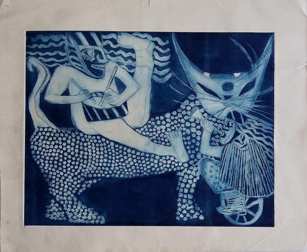 Competição, 1975 Série Músicos Gravura em metal sobre papel 29 x 40 cm