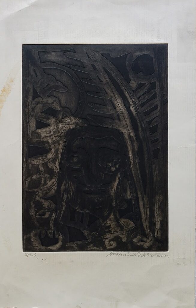 sem título, s/d. Série Máscaras Gravura em metal e relevos sobre papel 38 x 27 cm Tiragem de 20
