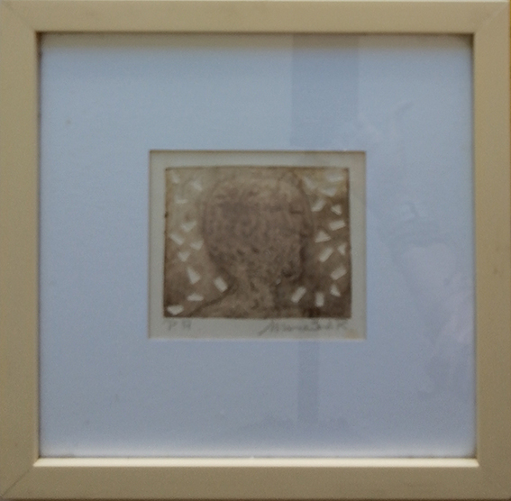 sem título, s/d. Série Face a Face Gravura em metal e relevos sobre papel 9 x 11 cm