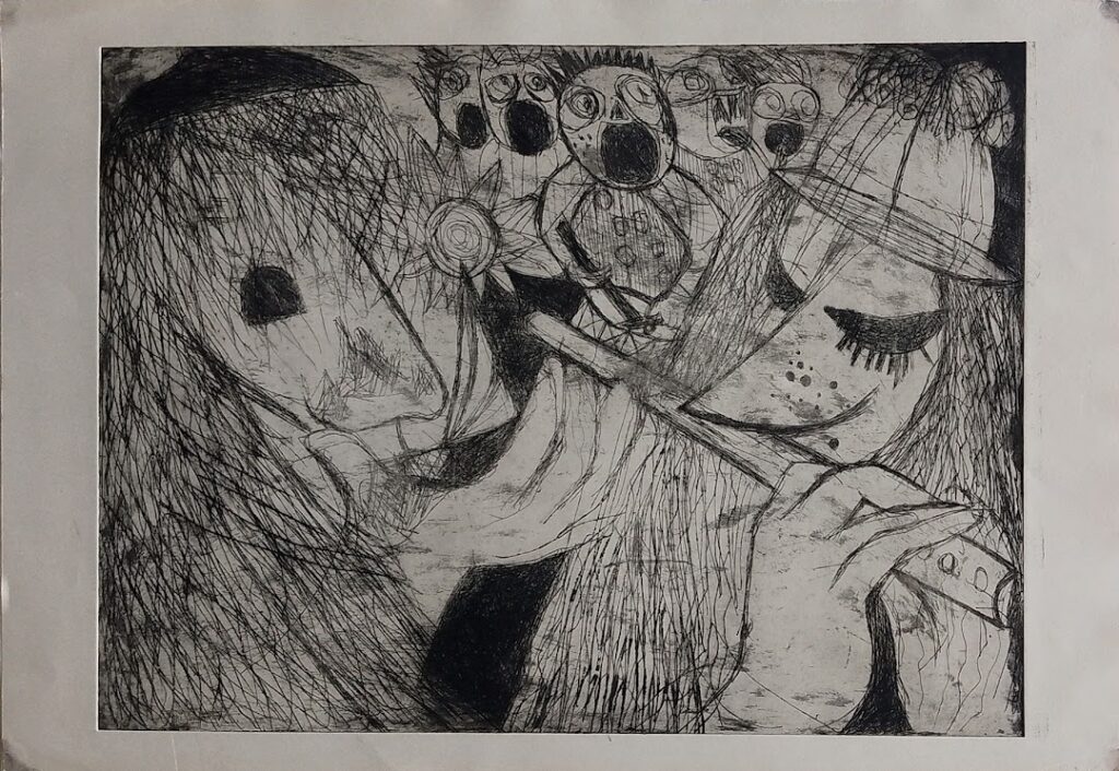 sem título, s/d. Série Músicos Gravura em metal sobre papel 29 x 40 cm