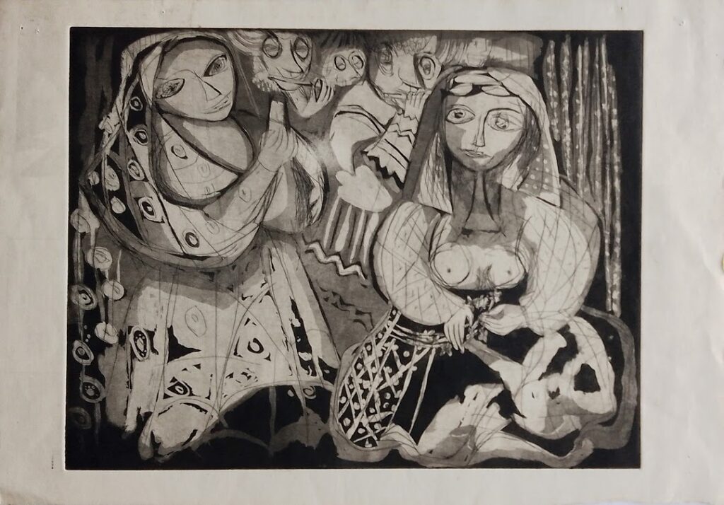 sem título, s/d. Série Músicos Gravura em metal sobre papel 40 x 53 cm