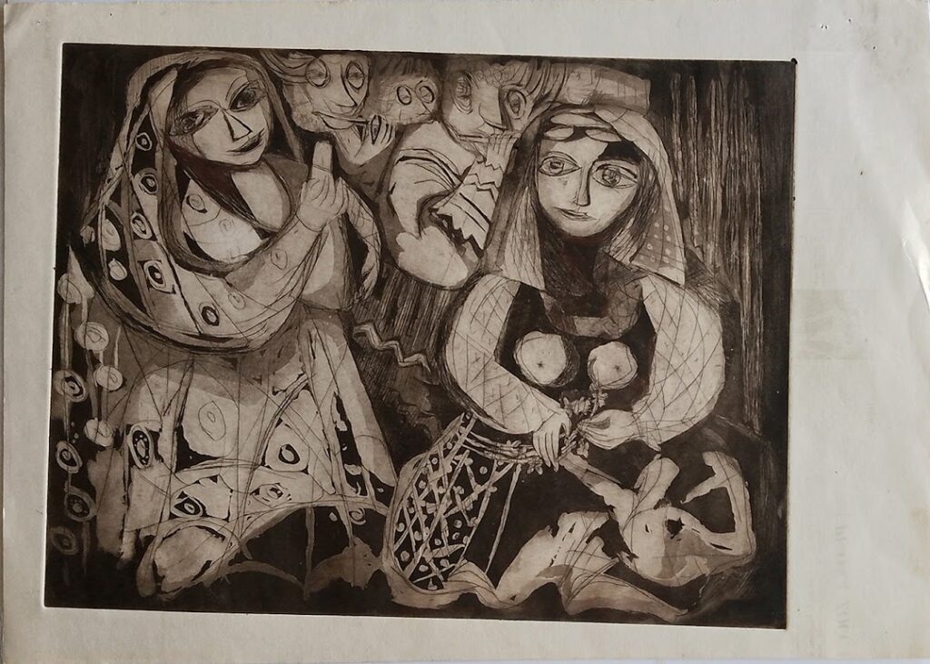 sem título, s/d. Série Músicos Gravura em metal sobre papel 30 x 39 cm