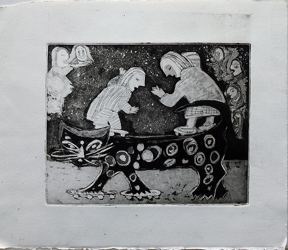 sem título, s/d. Série Gatos Gravura em metal sobre papel 20 x 24 cm