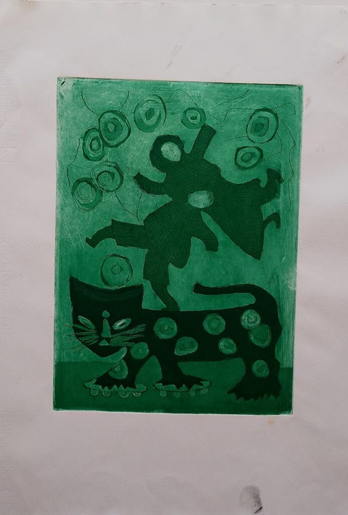 sem título, s/d. Série Gatos Gravura em metal sobre papel 31,5 x 23 cm