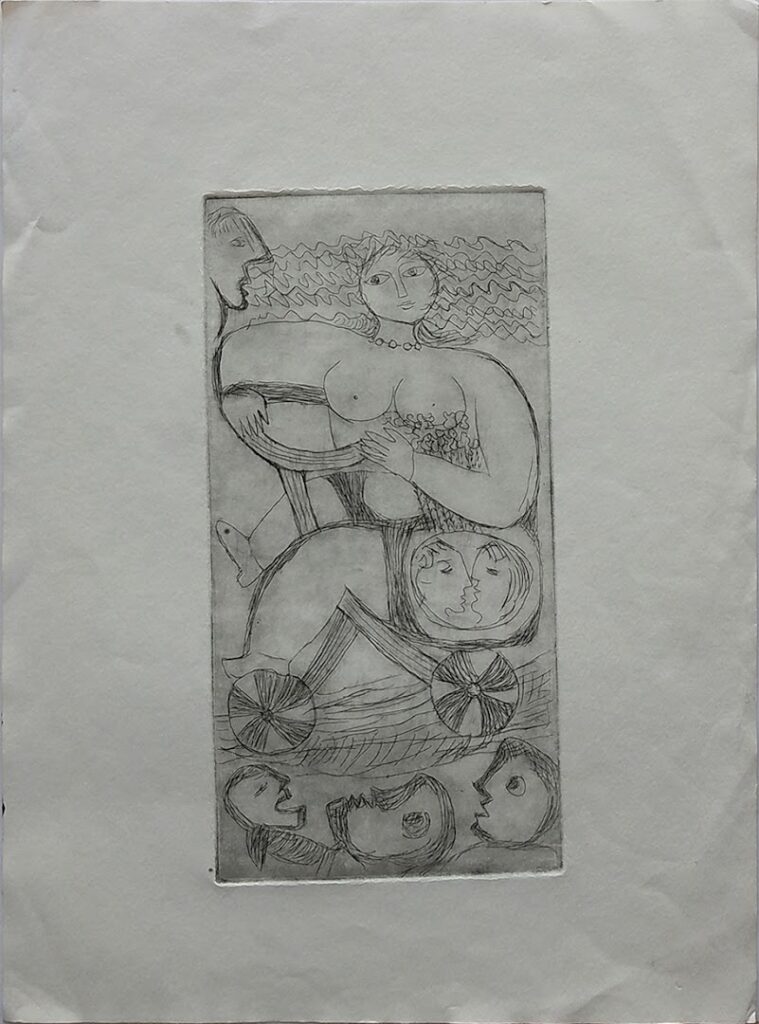 sem título, s/d. Série Meninas Gravura em metal sobre papel 29 x 14 cm