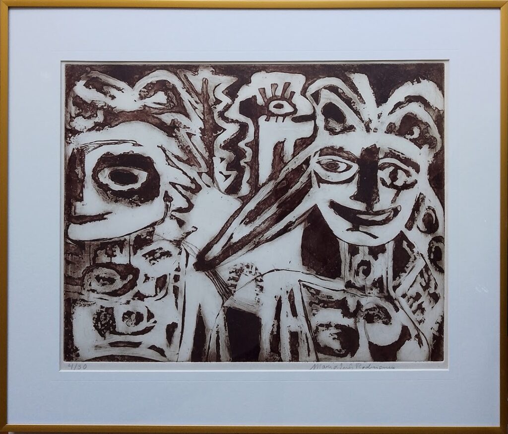 sem título, s/d. Série Máscaras Gravura em metal sobre papel 30 x 39 cm