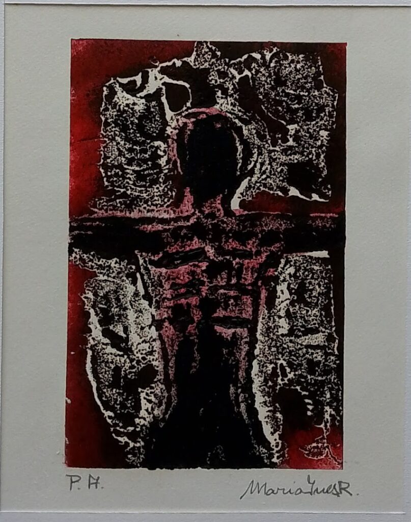 sem título, s/d. Série Face a Face Gravura em metal e relevo sobre papel 19 x 12 cm