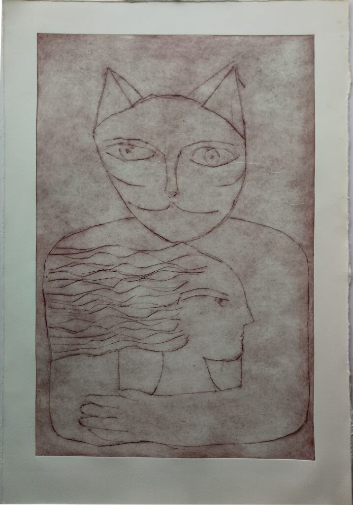 sem título, s/d. Série Gatos Gravura em metal sobre papel 59 x 39 cm