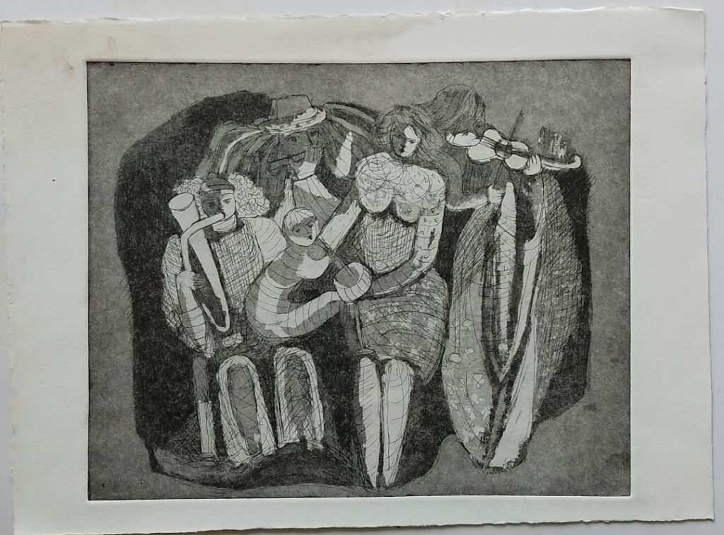 sem título, s/d. Série Músicos Gravura em metal sobre papel 23 x 29 cm