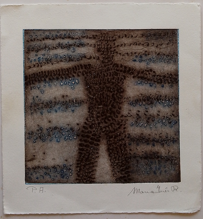 sem título, s/d. Série Face a Face Gravura em metal e relevo sobre papel 20 x 20 cm