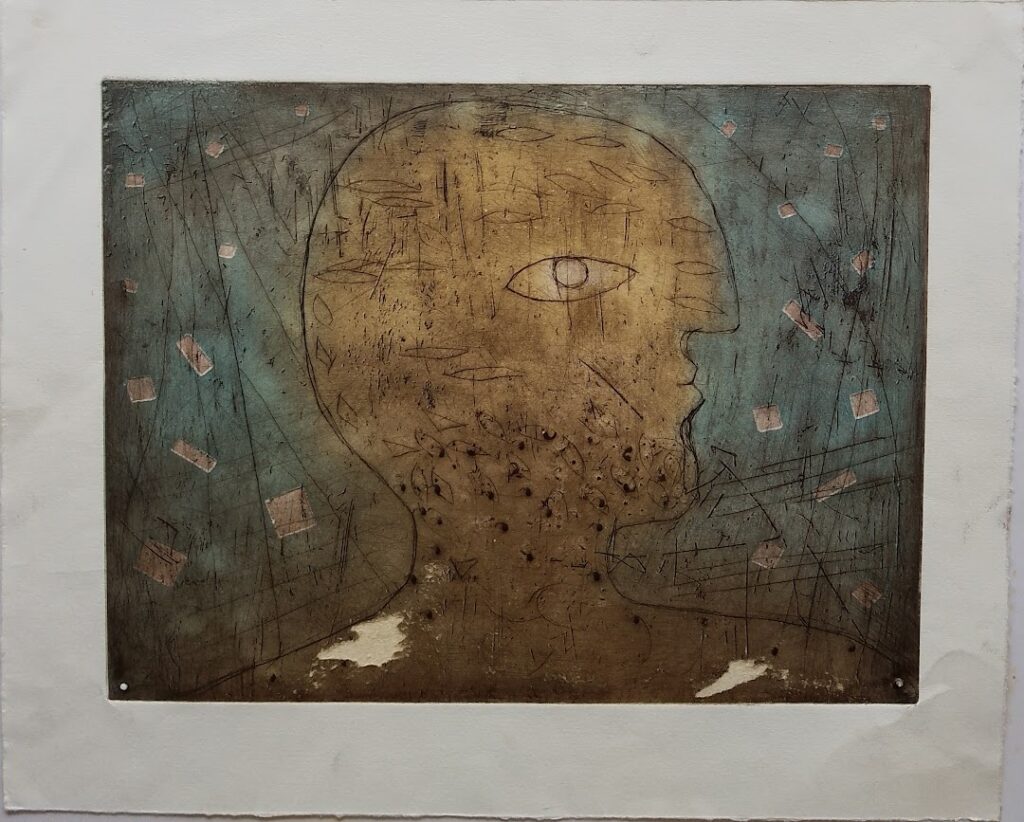 sem título, s/d. Série Face a Face Gravura em metal e relevo sobre papel 30 x 39 cm