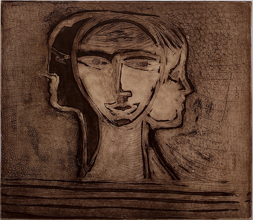 Transformação, s/d. Série Figuras Gravura em metal sobre papel, água forte e água tinta 40 x 44 cm