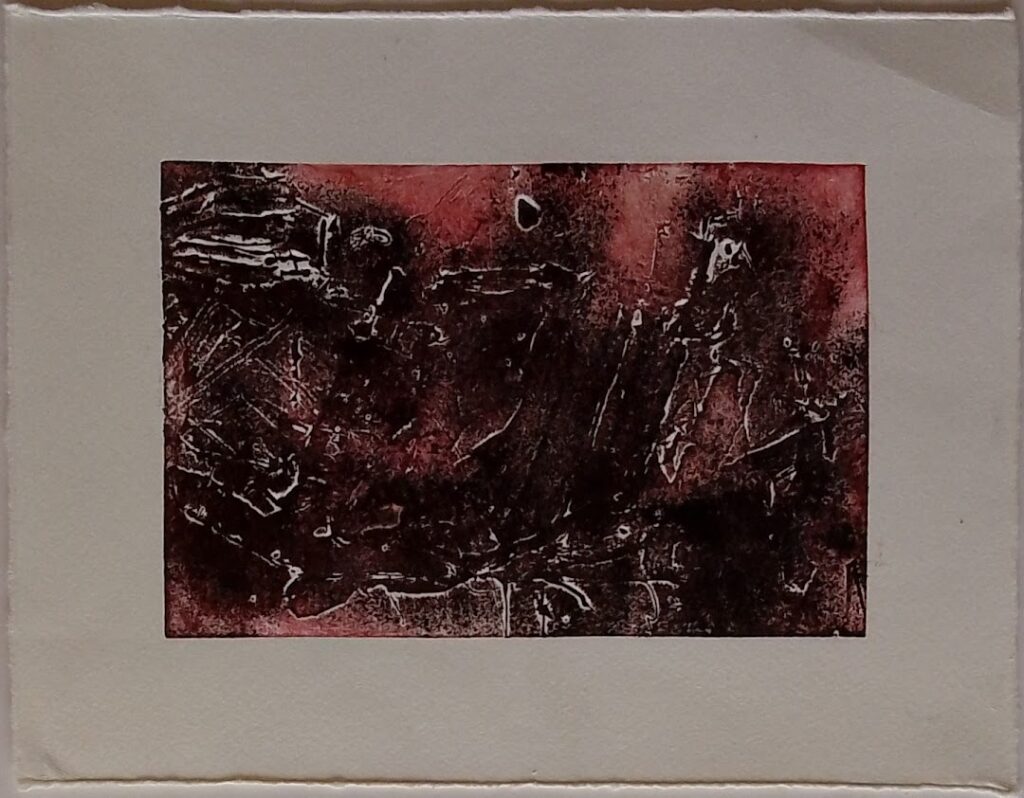 sem título, s/d. Gravura em metal e relevo sobre papel 12 x 17 cm