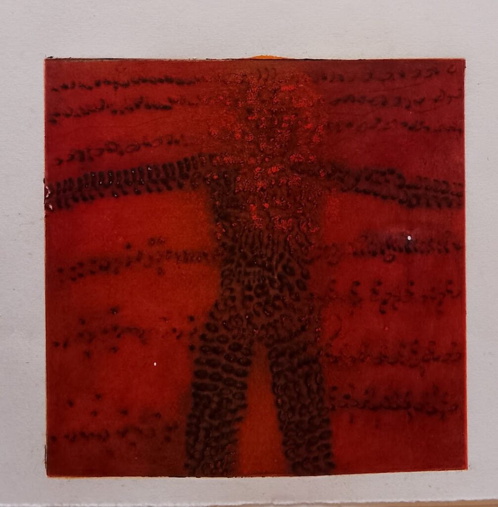 sem título, s/d. Série Face a Face Gravura em metal e relevo sobre papel 19,5 x 20 cm