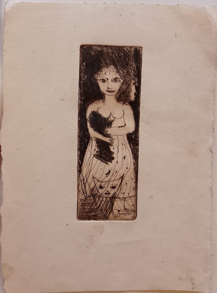 sem título, s/d. Gravura em metal sobre papel 20 x 7 cm