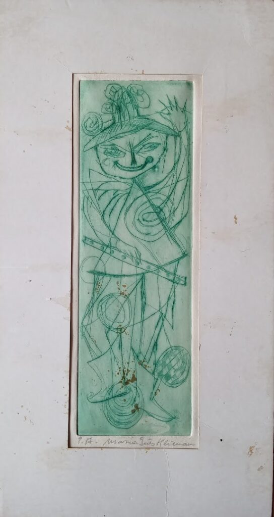 sem título, s/d. Série Músicos Gravura em metal sobre papel 24 x 8 cm