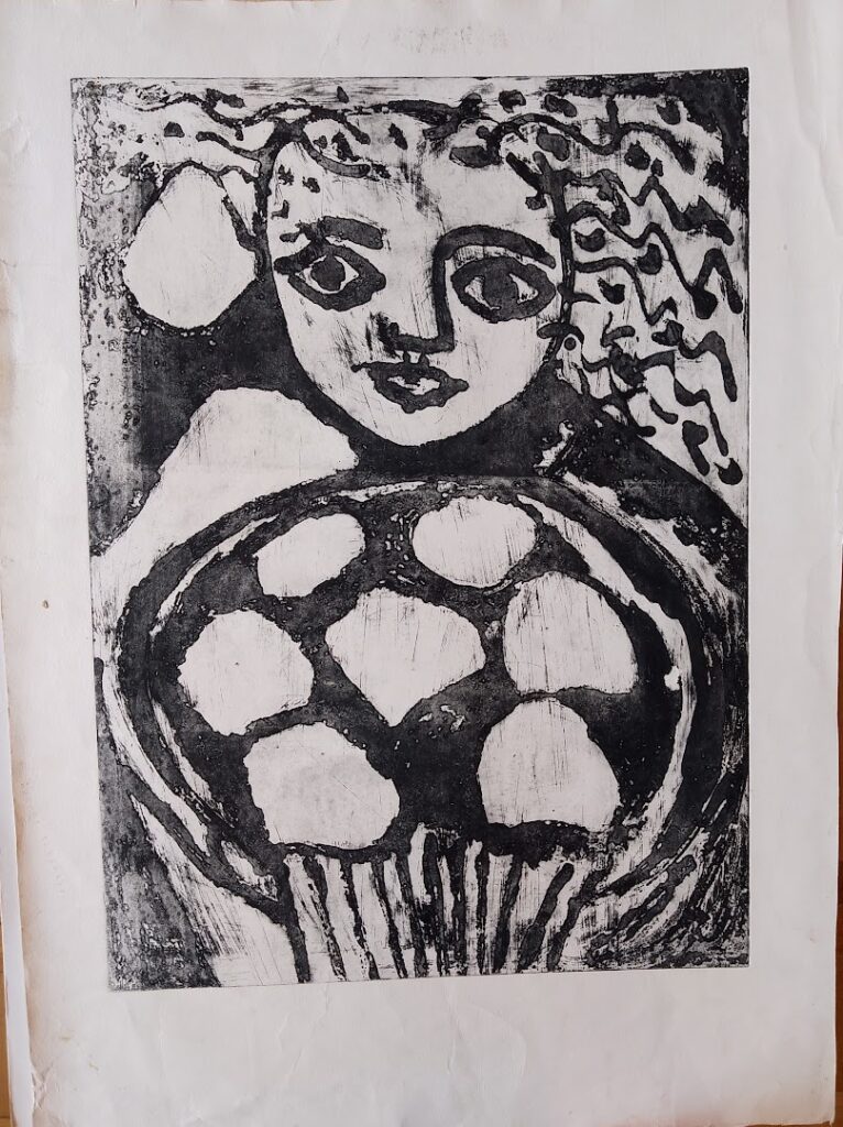 sem título, s/d. Série Meninas Gravura em metal sobre papel 54 x 39 cm