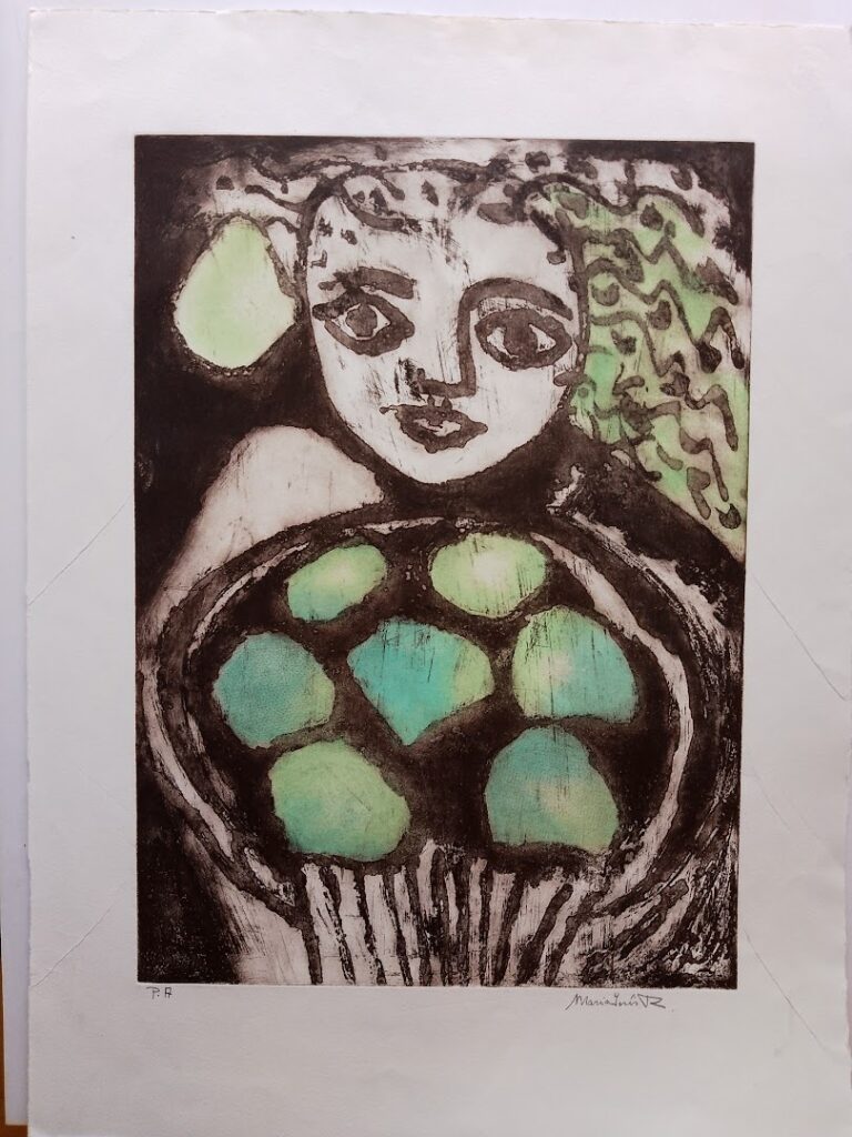 sem título, s/d. Série Meninas Gravura em metal sobre papel 55 x 40 cm