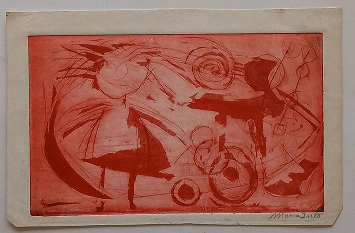 sem título, s/d. Série Meninas Gravura em metal sobre papel 12 x 20 cm