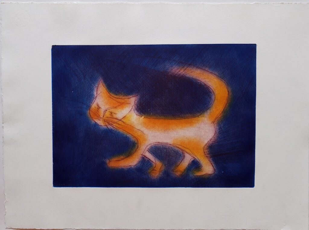 sem título, s/d. Série Gatos Gravura em metal sobre papel 25 x 35 cm