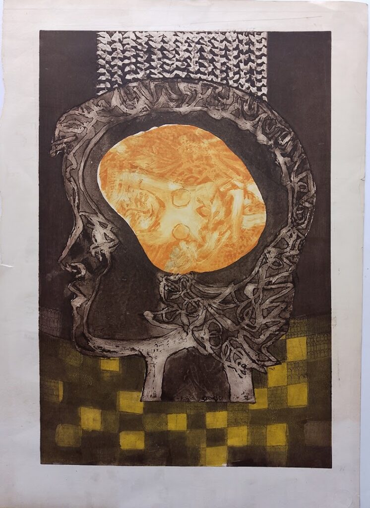 sem título, s/d. Série Face a Face Gravura em metal sobre papel 59,5 x 39,5 cm