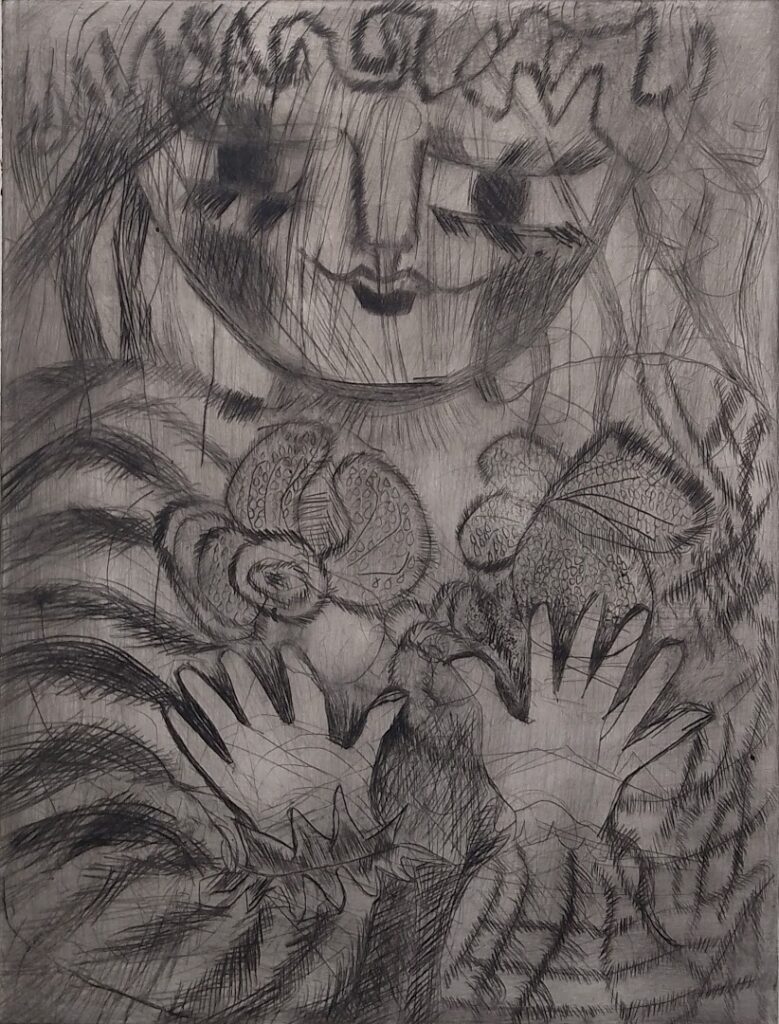 sem título, s/d. Série Meninas Gravura em metal sobre papel 39 x 30 cm