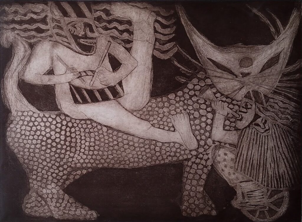 sem título, s/d. Série Músicos Gravura em metal sobre papel 29 x 40 cm