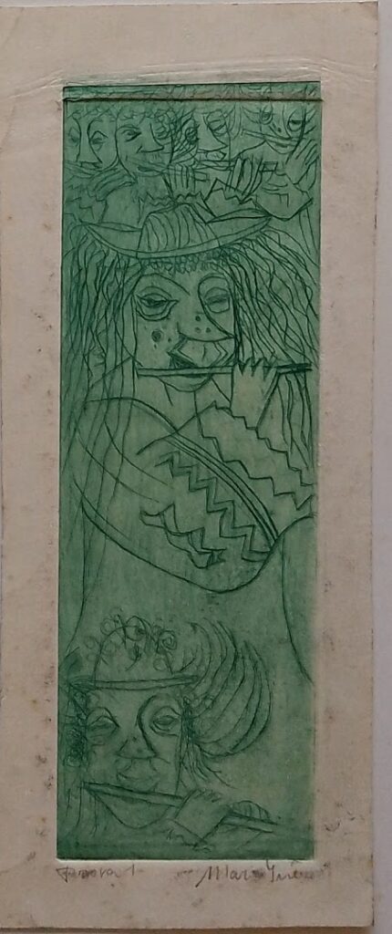 sem título, s/d. Série Músicos Gravura em metal sobre papel 23 x 7,5 cm