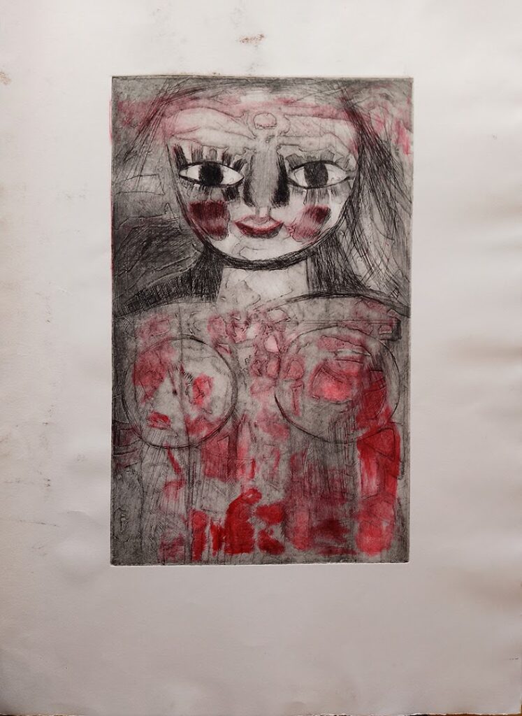 sem título, s/d. Série Meninas Gravura em metal sobre papel 50 x 30 cm