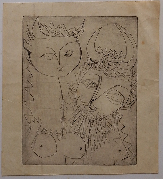 sem título, s/d. Série Máscaras Gravura em metal sobre papel 20 x 15 cm