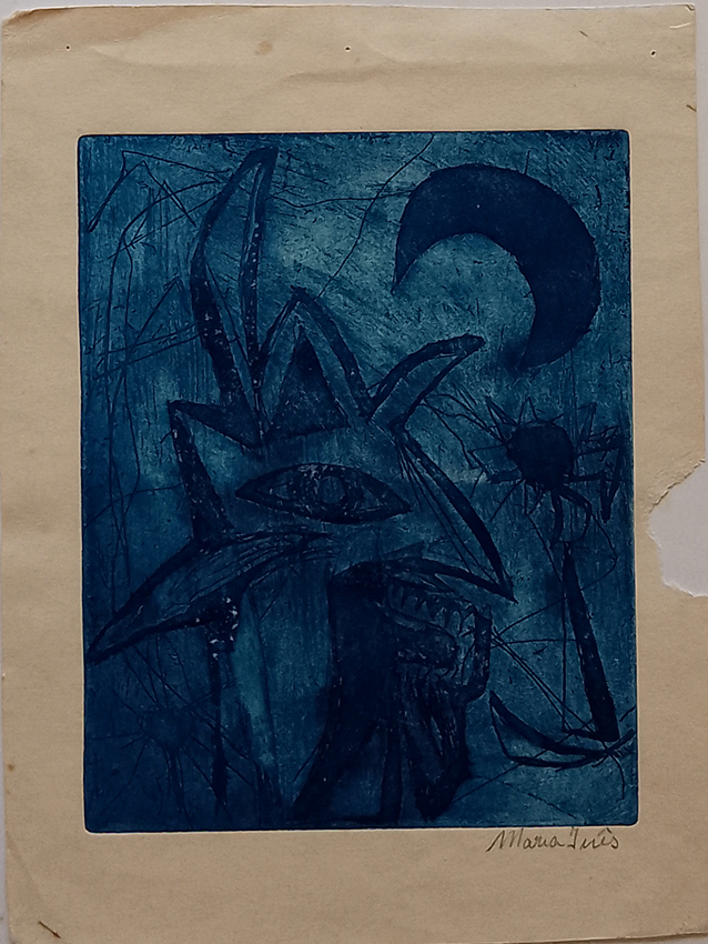 sem título, s/d. Série Máscaras Gravura em metal sobre papel 19 x 15 cm